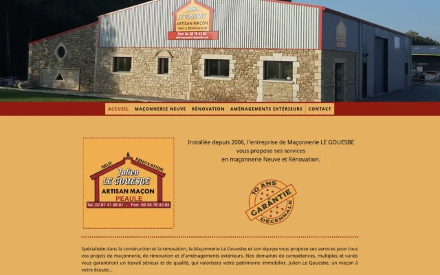 Création de site vitrine à PEAULE