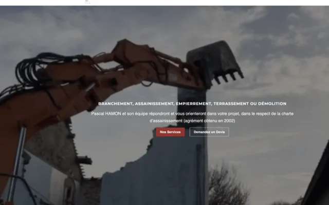 Création de site vitrine à Arzal pour le BTP Hamon TP Arzal